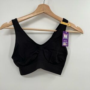 Comfort Flex Fit Black Sports Bra Ladies Size Medium NEW